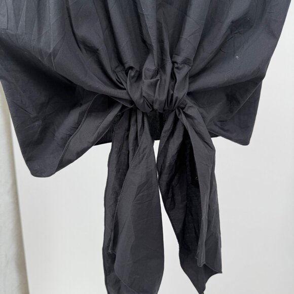 Prose & Poetry Black Sleeveless Tie-Front Cotton Top,  S - Picture 8 of 11